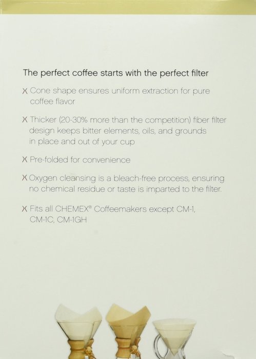 Chemex Pre Folded Circle Coffee Filter (100 Filters) N2