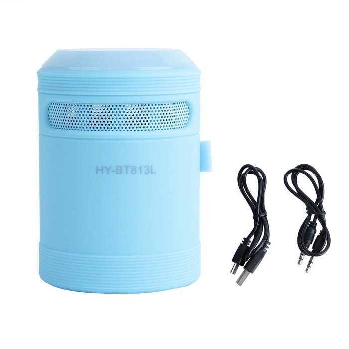 HY-BT813L Mini bluetooth speaker color LED light/TF card/Voice call/blurtooth speaker BLUE N3