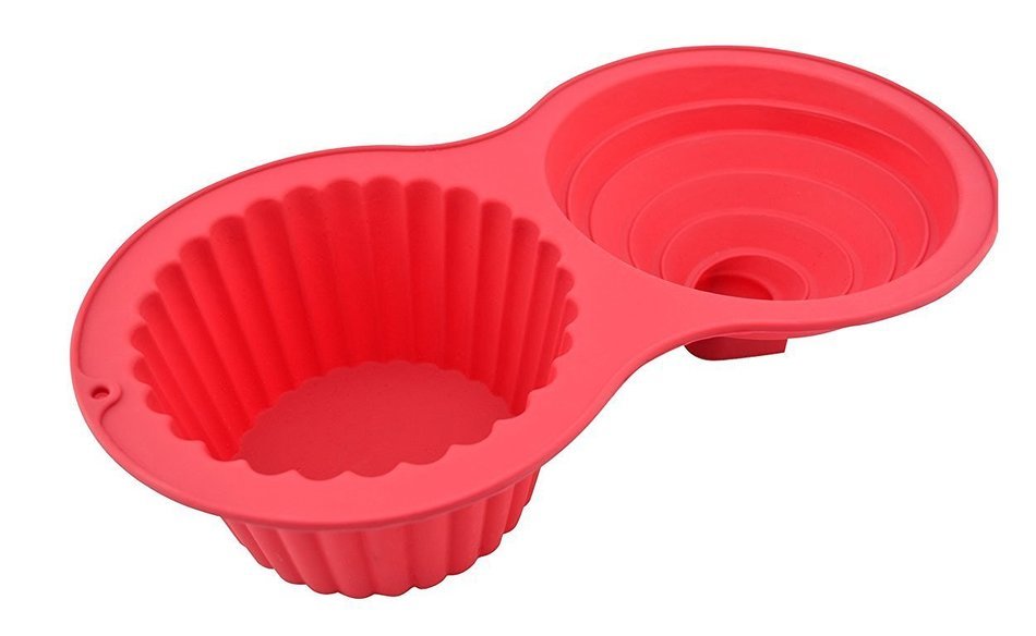Mujiang Silicone Cupcake Baking Pan Molds Jumbo
