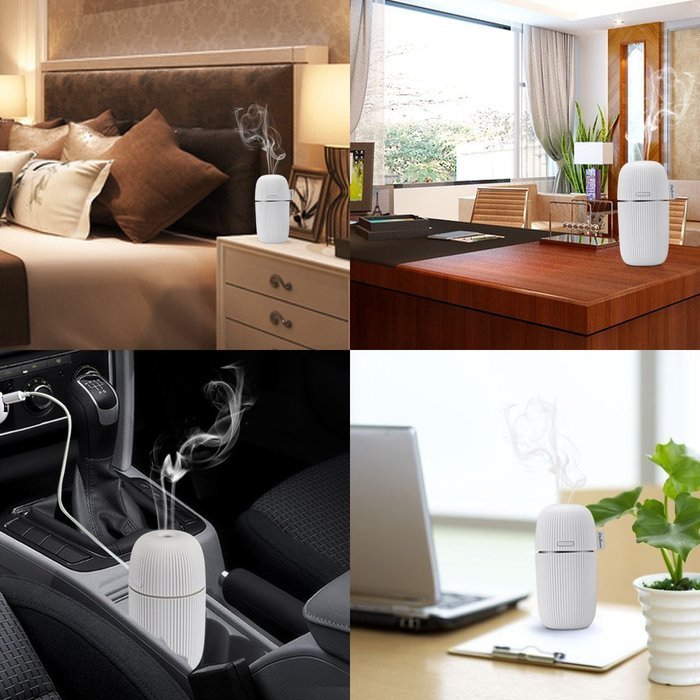 Portable USB Essential Oil Diffuser,Small 110ml Electric Ultrasonic Cool Mist Aroma Therapy Nebulizer,Compact... N9