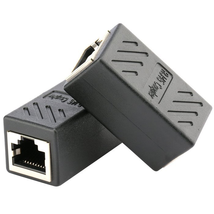 Jadaol&reg; Ethernet Cable In-line Shielded RJ45 Coupler, Female to Female - 5 Pack Black N7