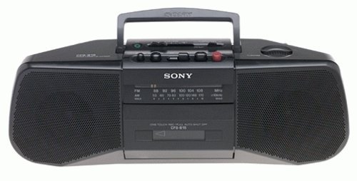 Sony CFS-B15 AM/FM Stereo Cassette Recorder (Black) Free Image Download