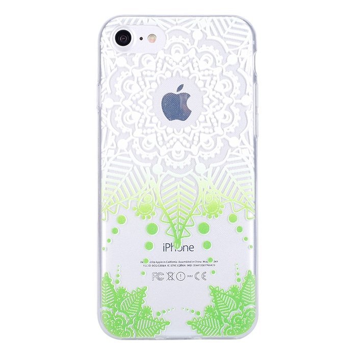 iPhone 7 Case, PHEZEN Henna Mandala Floral Design [Scratch Resistant] Clear TPU Bumper Case Soft Rubber Gel Silicone... N37