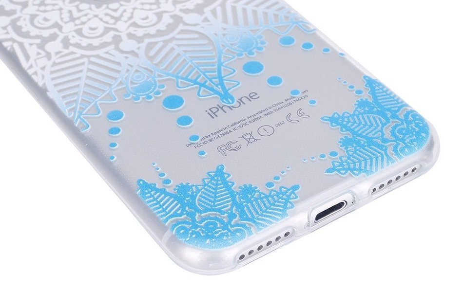 iPhone 7 Case, PHEZEN Henna Mandala Floral Design [Scratch Resistant] Clear TPU Bumper Case Soft Rubber Gel Silicone... N42