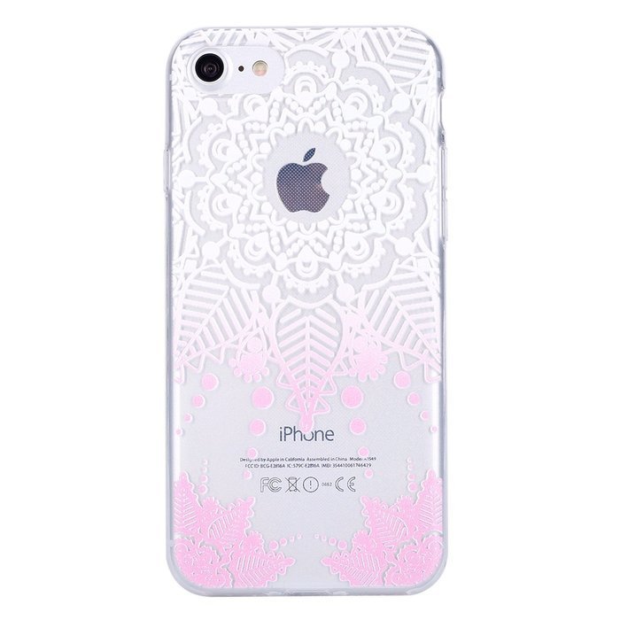 iPhone 7 Case, PHEZEN Henna Mandala Floral Design [Scratch Resistant] Clear TPU Bumper Case Soft Rubber Gel Silicone... N43