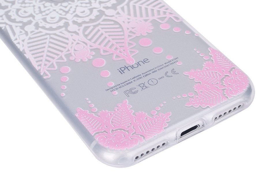 iPhone 7 Case, PHEZEN Henna Mandala Floral Design [Scratch Resistant] Clear TPU Bumper Case Soft Rubber Gel Silicone... N45