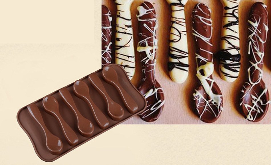 JEWSUN Silicone Spoon Chocolate Mold(set of 2) N2