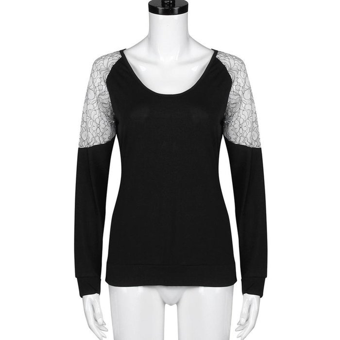 Women's Blouse,Laimeng Cotton Blend V Neck Long Sleeve V Neck Lace Blouse Tops (M, Beige) N4