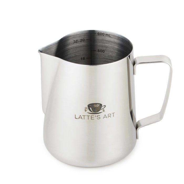 Latte's Art Stainless Steel 12 Ounce Frothing Pitcher! Couple with Your Espresso Machine or Frother. Bonus Drawstring...