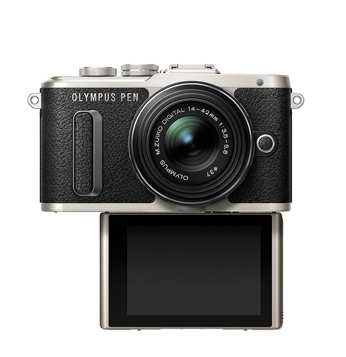 Olympus PEN E-PL8 Black Body with 14-42mm IIR Black Lens N3