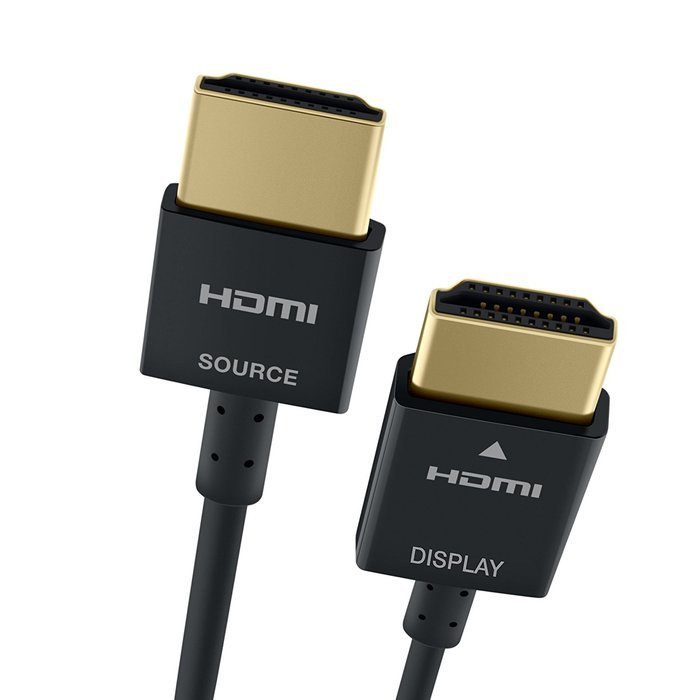 GearIT 18Gbps RedMere Ultra High Speed 15 Feet (4.5 Meters) 36Awg Thin HDMI 2.0 Cable - Black N4