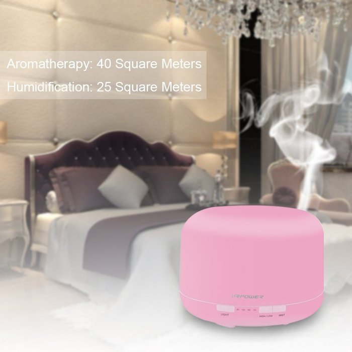 Urpower Ultrasonic 500ml Aromatherapy Essential Oil Diffuser Humidifier with 4 Timer Settings 7 LED Color Changing... N5