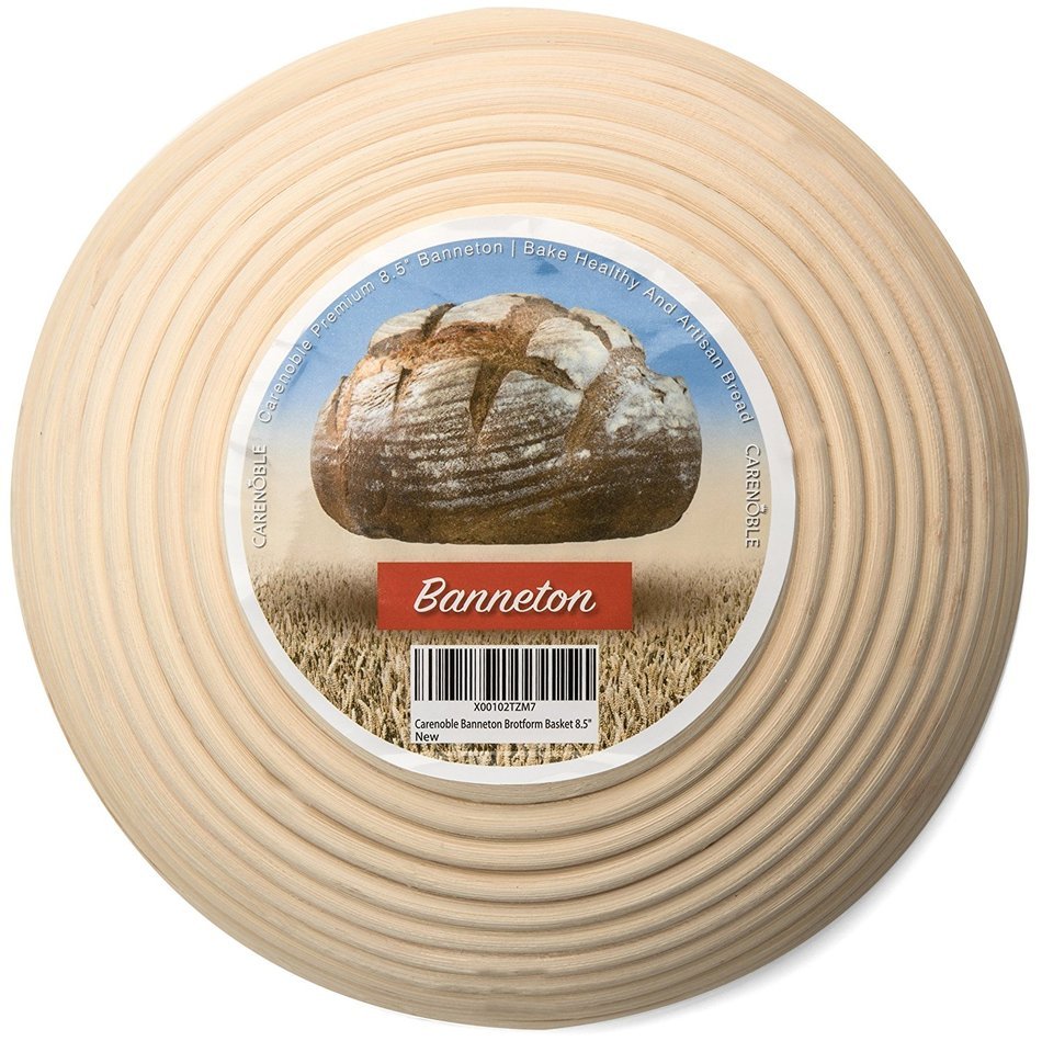Carenoble Bread Basket Proofing Bowl - Premium Quality 8.5 inch Round Banneton Rattan For Rising Patterns Dough...