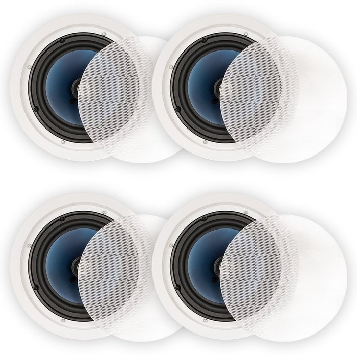 Blue Octave LC82 In Ceiling 8" Speakers Home Theater Surround Sound 2-Way Speaker 2 Pair Pack
