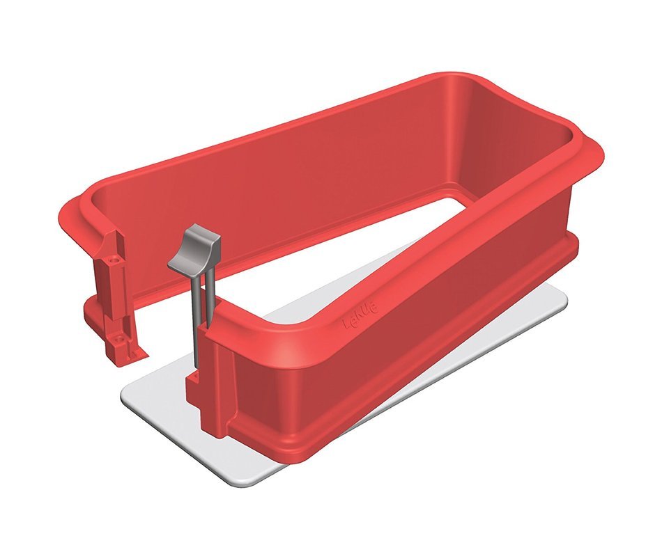 Lekue 10.2-Inch Loaf Springform Pan with Ceramic Plate, Clear N8
