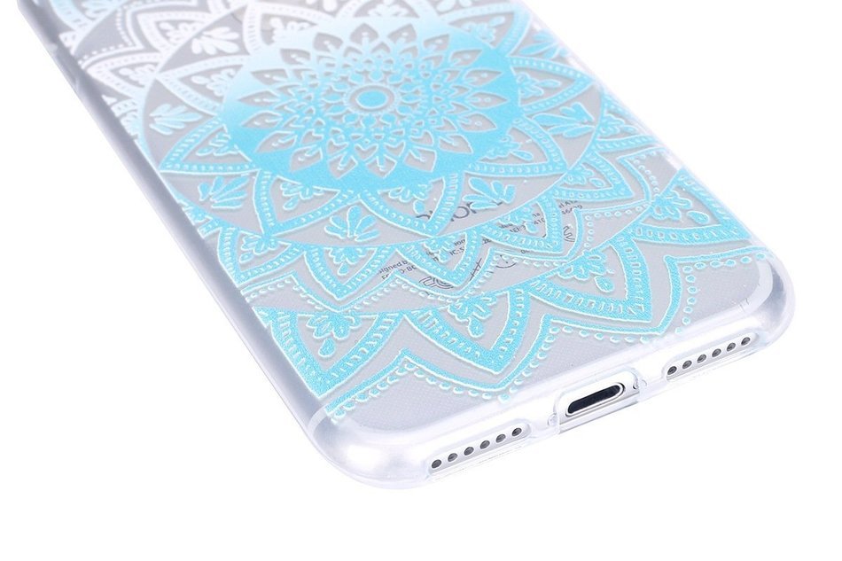 iPhone 7 Case, PHEZEN Henna Mandala Floral Design [Scratch Resistant] Clear TPU Bumper Case Soft Rubber Gel Silicone... N47