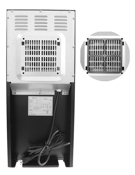HOMEIMAGE Thermo Electric Wine Cooler for 12 Bottles with Vertical Rack