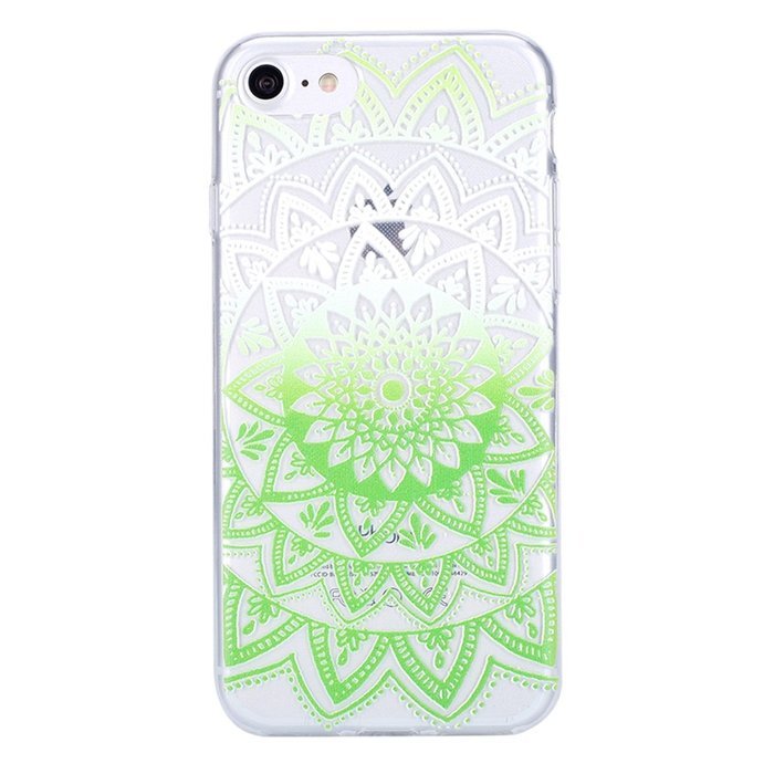 iPhone 7 Case, PHEZEN Henna Mandala Floral Design [Scratch Resistant] Clear TPU Bumper Case Soft Rubber Gel Silicone... N49
