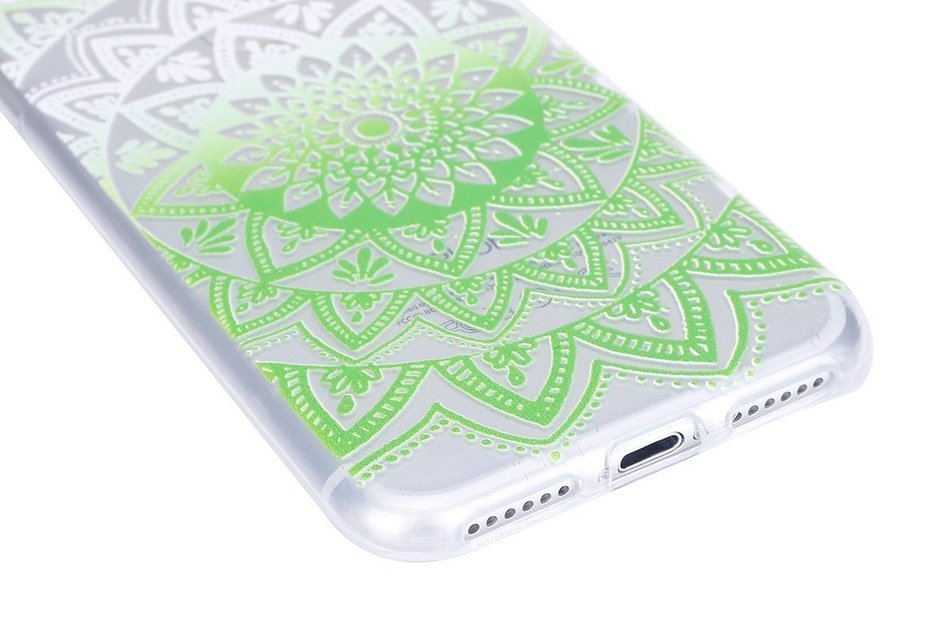 iPhone 7 Case, PHEZEN Henna Mandala Floral Design [Scratch Resistant] Clear TPU Bumper Case Soft Rubber Gel Silicone... N50