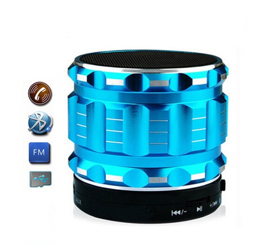 Generic Metal Steel Wireless Bluetooth Speaker Support FM Radio Color ( Blue ) N6