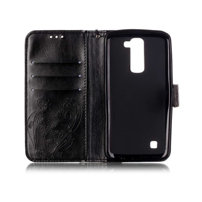LG K7 Case, LG K7 Wallet Case,PHEZEN Cute Bear Don't Touch My Phone Design PU Leather Wallet Case Stand Flip Case... N40
