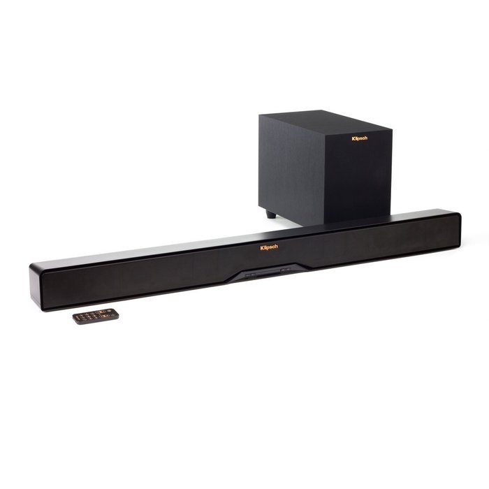 Klipsch Reference 2-Way Soundbar with Wireless 6.5" Subwoofer (R4B) HD Blu-ray Player, 6ft Audio Cable, Screen...