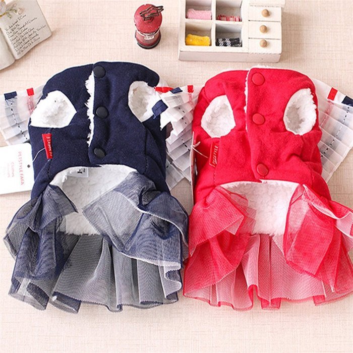 Pet Dress,Haoricu Winter Autumn College Style Dress Party Dress Pet Small Dog Cat Dress Pet Clothing Cotton-padded... N8