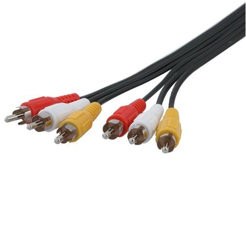 Cables4PC 6FT TRIPLE 3 RCA AV AUDIO VIDEO CABLE FOR DVD VCR TV N2