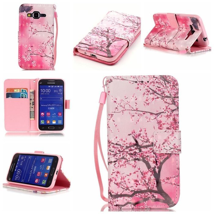 Samsung Galaxy Core Prime Case,Yaheeda [3D Colored Drawing] [Flip Fit] Premium PU Leather Card-Slots Cash-Slots... N24