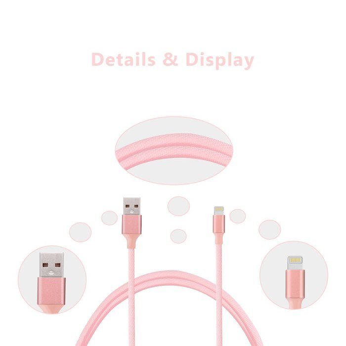 Kabel Leader Charger for iPhone, Strengthened Lightning to USB Cable Extra Long Charge Sync Data Cable Cord Wire... N21