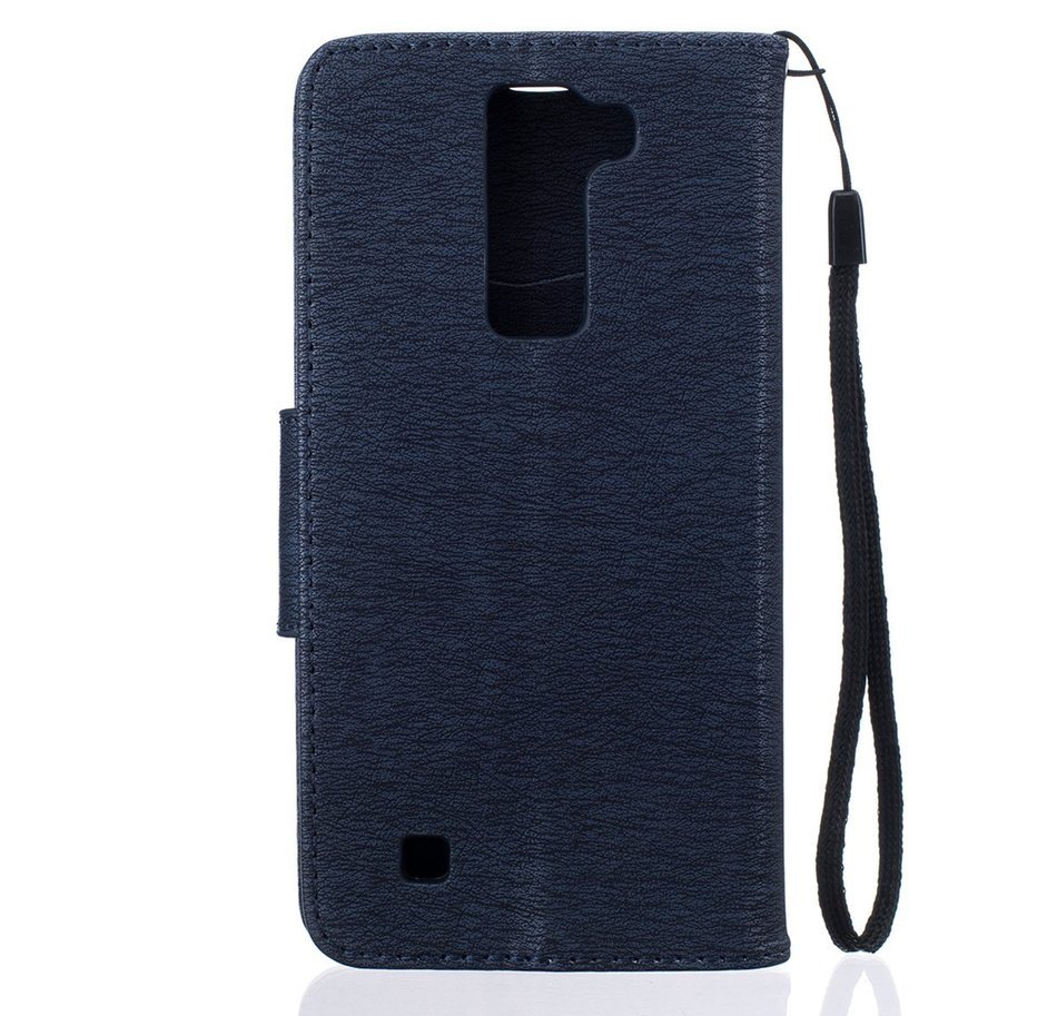 LG K7 Case, LG K7 Wallet Case,PHEZEN Cute Bear Don't Touch My Phone Design PU Leather Wallet Case Stand Flip Case... N41