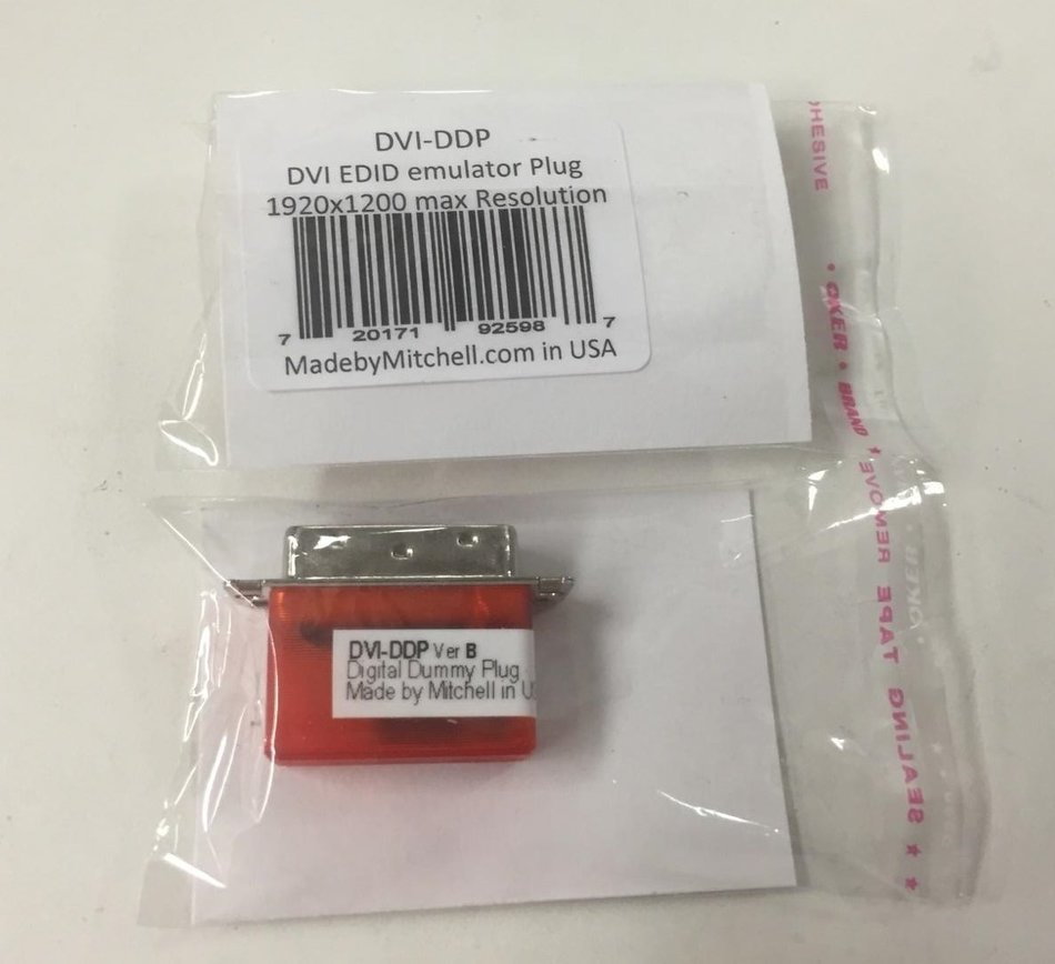 1920x1200 DVI-D EDlD Emulator/ Dummy Plug, VR, Headless, Ghost (1 piece)