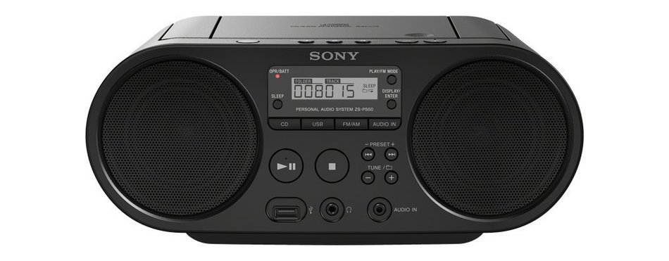 Sony Portable Full Range Stereo Boombox Sound System with MP3 CD Player, AM/FM Radio, 30 Presets, USB Input, Headphone... N4