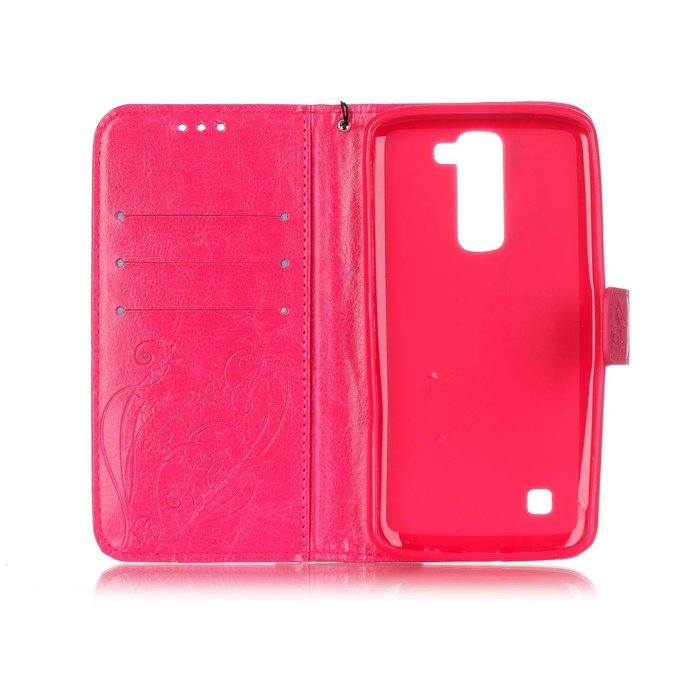 LG K7 Case, LG K7 Wallet Case,PHEZEN Cute Bear Don't Touch My Phone Design PU Leather Wallet Case Stand Flip Case... N44