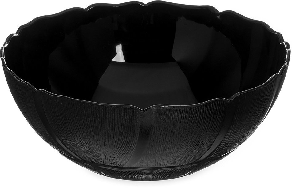 Carlisle 690903 Petal Mist Polycarbonate Bowl, 2.4 qt. Capacity, 9 x 3.5", Black (Case of 12)