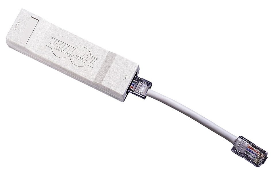 Tripp Lite Network and Phone 120V/230V In-Line Surge Protector (DNET1)