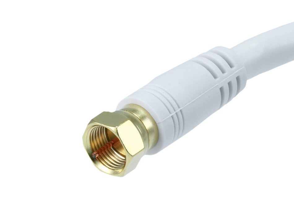 Monoprice 105360 75 Ohm Quad Shielded CL2 F-Type Coaxial RF Cable