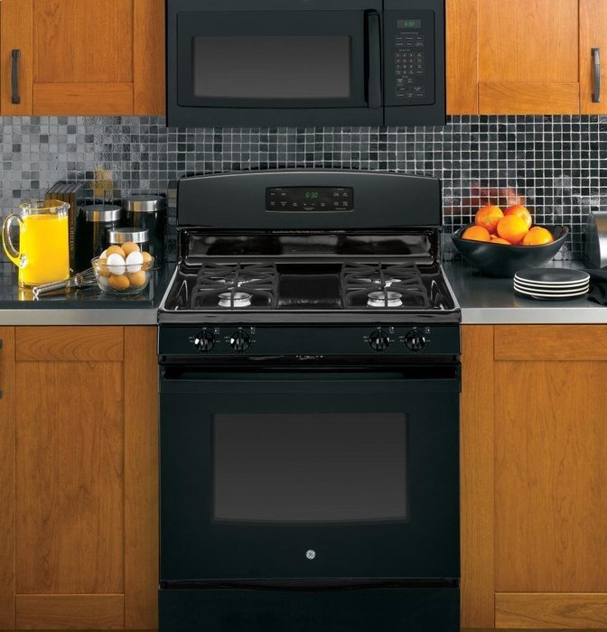 GE JVM6172DFBB 1.7 Cu. Ft. Black Over-the-Range Microwave N2