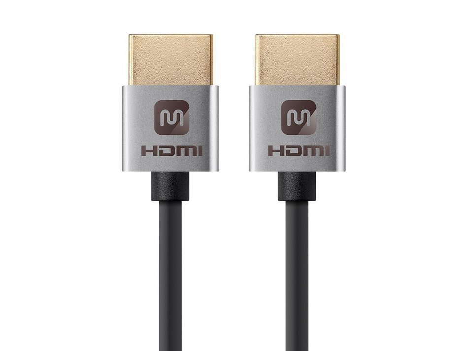 Monoprice 113585 Ultra Slim Series High Speed HDMI Cable, Silver