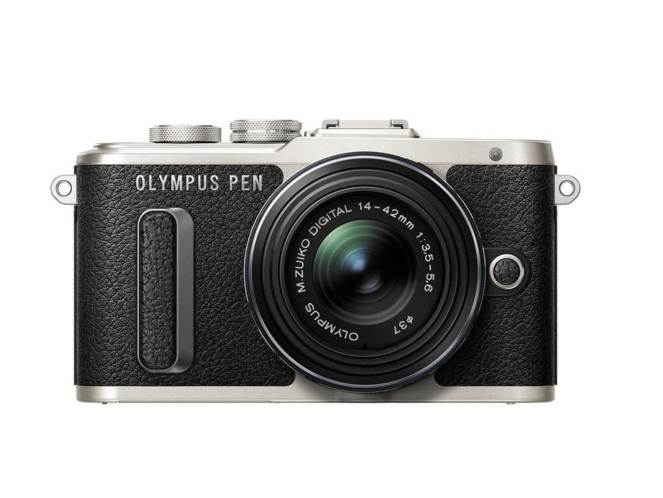 Olympus PEN E-PL8 Black Body with 14-42mm IIR Black Lens N5