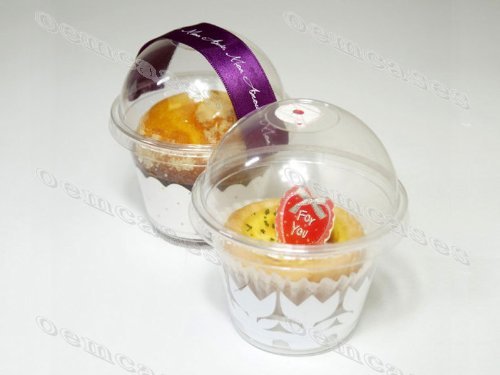 Premium High Quality Individual Clear Plastic Cupcake Pods for Bake Sales (200)