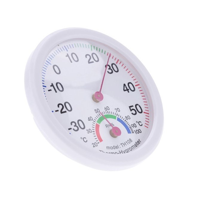 Hense Mini Humidity Clock-Shaped Indoor/Outdoor Thermometer Hygrometer HT30 N5