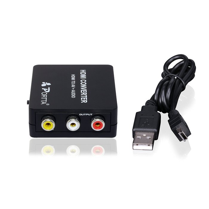 Portta PETHCA HDMI to AV/CVBS Composite + Audio Toslink Spdif Coax Mini Converter v1.3 for TV PC PS4 Blue-Ray... N5