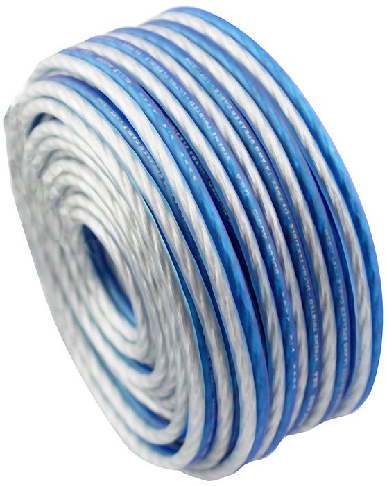 Bullz Audio (BPS14.25PB) PRO Platinum/Blue 25' 14-Gauge Speaker Cable