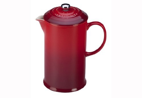 Le Creuset Stoneware 27oz. French Press, Cerise (Cherry Red)