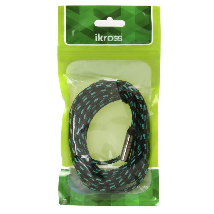 Audio AUX Extension Cable, iKross 6 Feet Braided Sleeve jacket 3.5mm Male To 3.5mm Female Extension Stereo Audio... N9