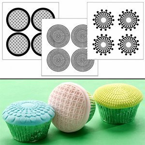 Autumn Carpenter Designs Cupcake Top Impression Mat Set - Geometric