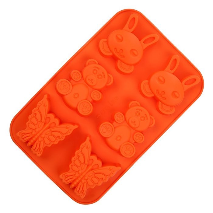 Crystallove Novelty Silicone Cake Mold Muffin Pudding Jelly Bakeware Color Randomly (3pcs, Christmas Style) N7