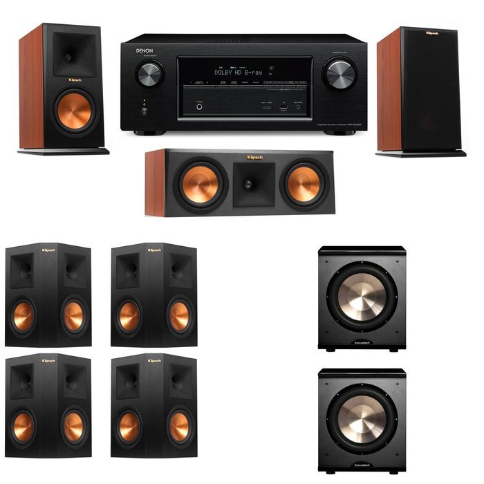 Klipsch RP-150CH Monitor Speaker 7.2 PL-200 Denon AVR-X2100W