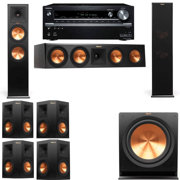 Klipsch RP-280F Tower Speakers-7.1-Onkyo TX-NR838